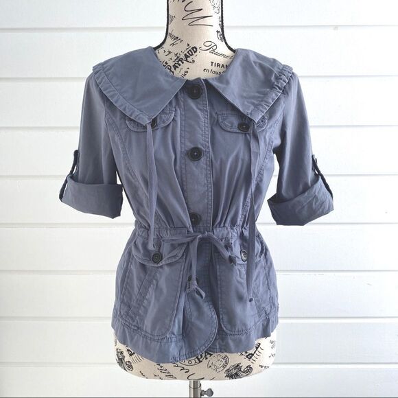 Ann Taylor Loft Blue/Grey Utility Jacket XS P EUC - Picture 1 of 11